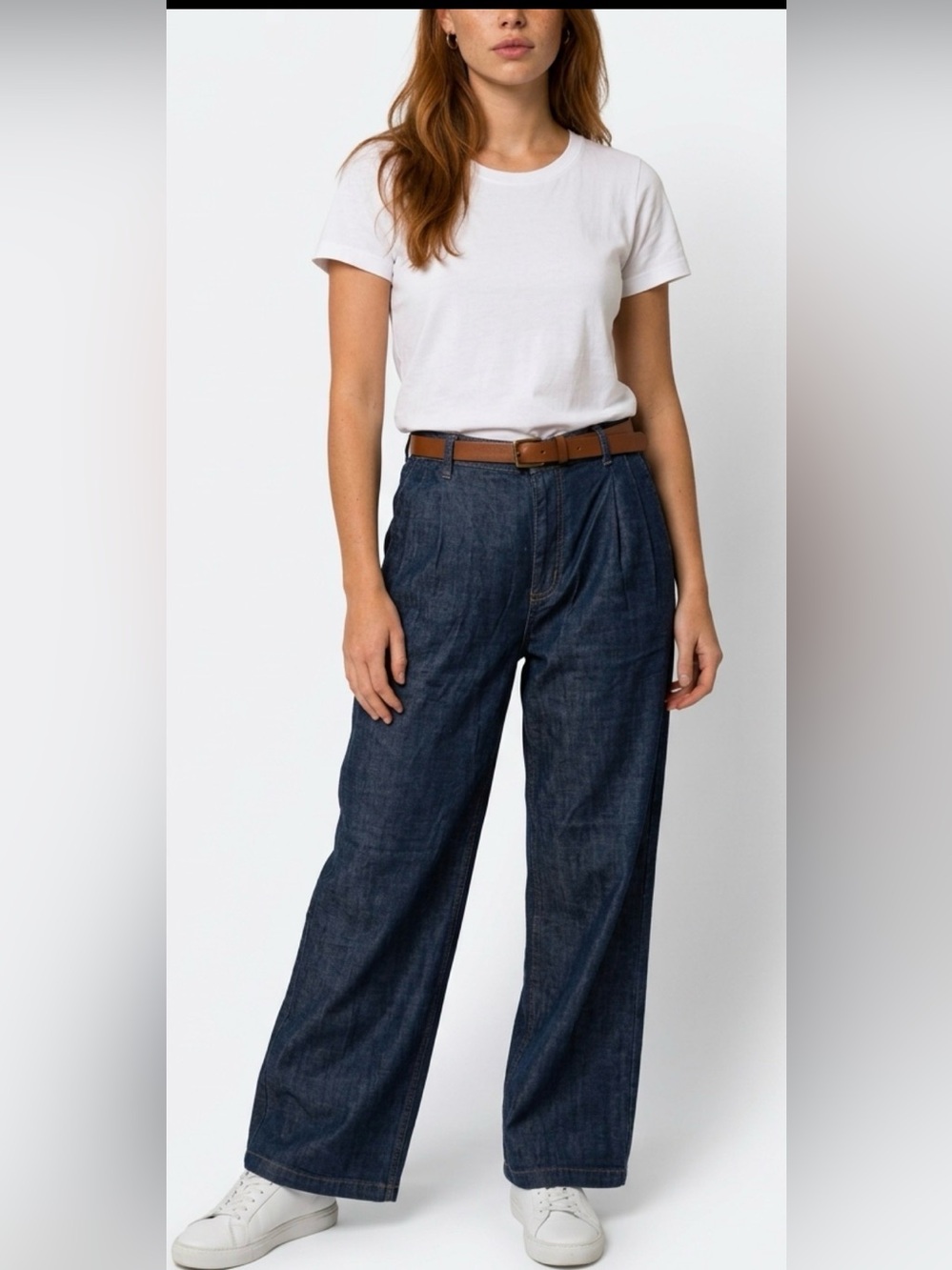 Blu Pepper High-Rise Wide Leg Women's Jeans in Dark Indigo Medium NWT